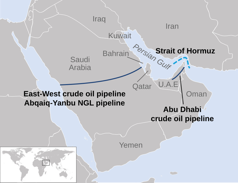 map of straight of hormuz