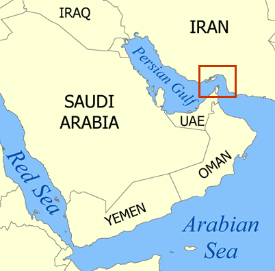 map of straight of hormuz